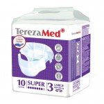 Подгузники для взрослых, Terezamed (Терезамед) р. 3 L (100-150 см) 10 шт супер лардж