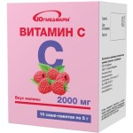 Витамин C, порошок 2000 мг / 5 г 10 шт со вкусом малины саше-пакеты